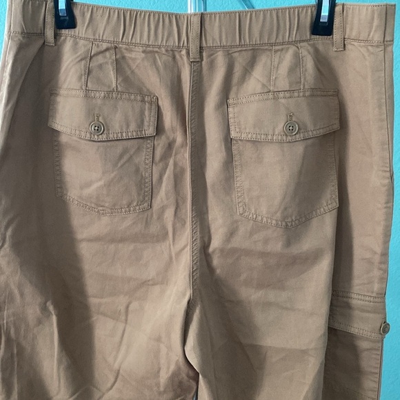 Talbots Women's Super-soft Cargo Pants P15 Petit Khak High Rise 100% Cotton Y-2 - Picture 4 of 11